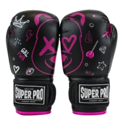 Super Pro Combat Gear Bokshandschoenen Kids Bear - Zwart/Roze