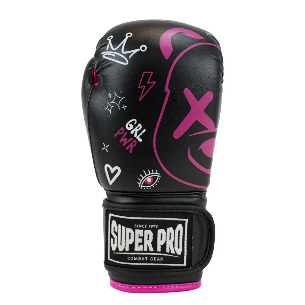 Super Pro Combat Gear Bokshandschoenen Kids Bear - Zwart/Roze
