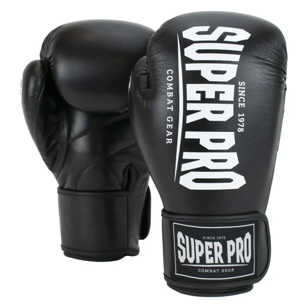 Super Pro Combat Gear Champ (Kick)Bokshandschoenen - Zwart/Wit