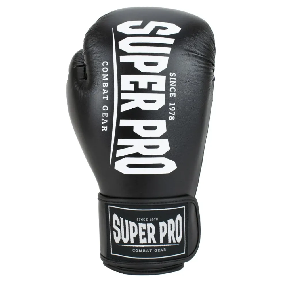 Super Pro Combat Gear Champ (Kick)Bokshandschoenen - Zwart/Wit