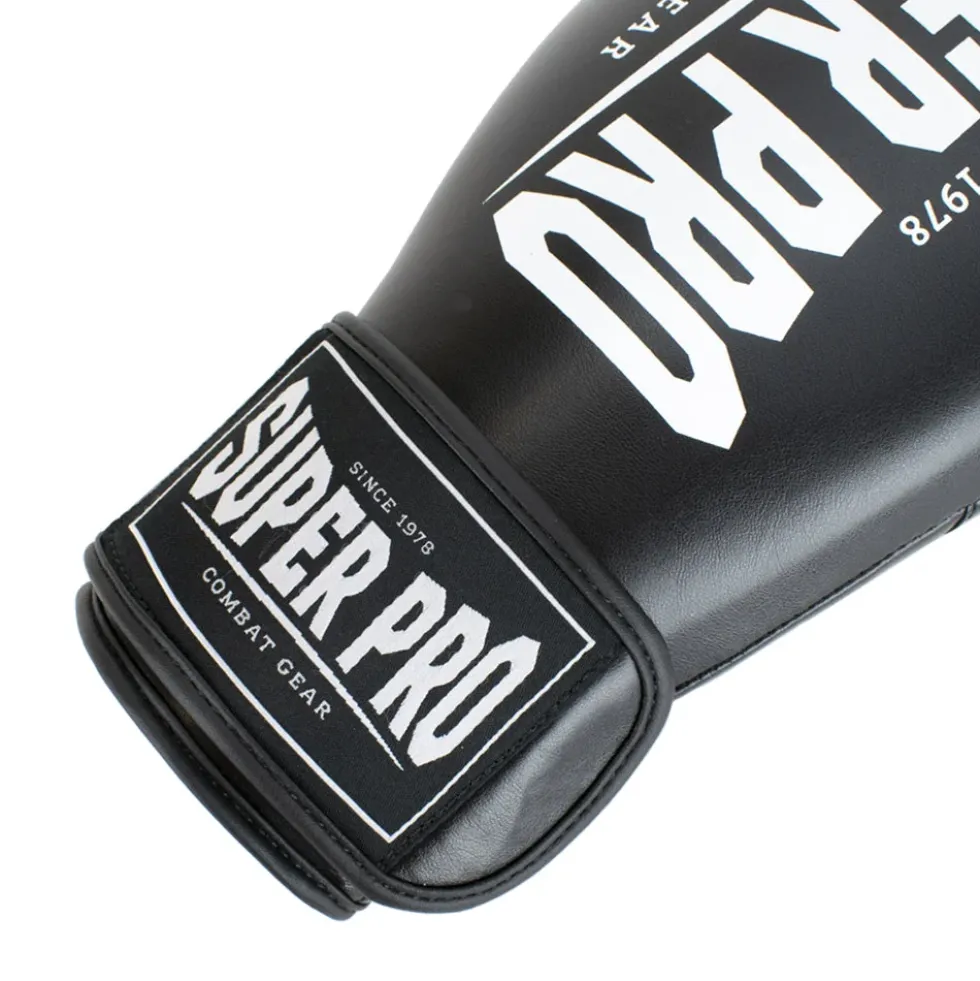 Super Pro Combat Gear Champ (Kick)Bokshandschoenen - Zwart/Wit