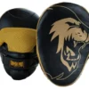 Super Pro Combat Gear Curved Lederen Handpads - Zwart / Goud