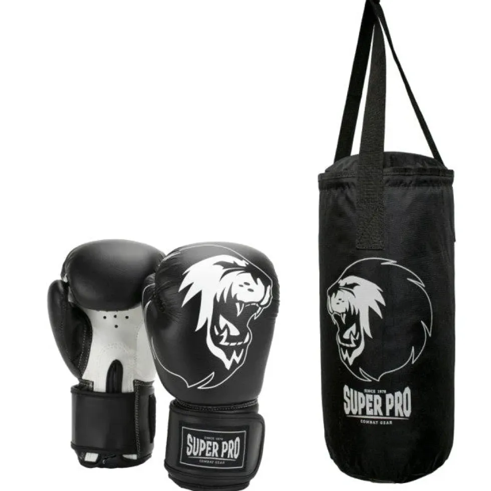 Super Pro Combat Gear Junior Bokszak Set - Zwart / Wit