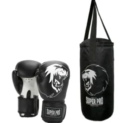 Super Pro Combat Gear Junior Bokszak Set - Zwart / Wit