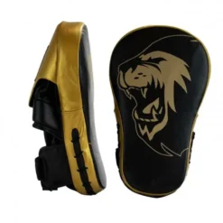 Super Pro Combat Gear Lederen Handpads - Extra lang - Zwart / Goud