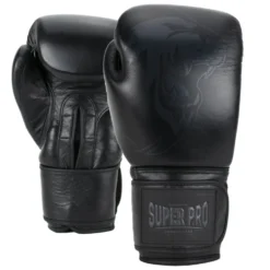 Super Pro Combat Gear Legend Lederen (Kick)Bokshandschoenen - Zwart