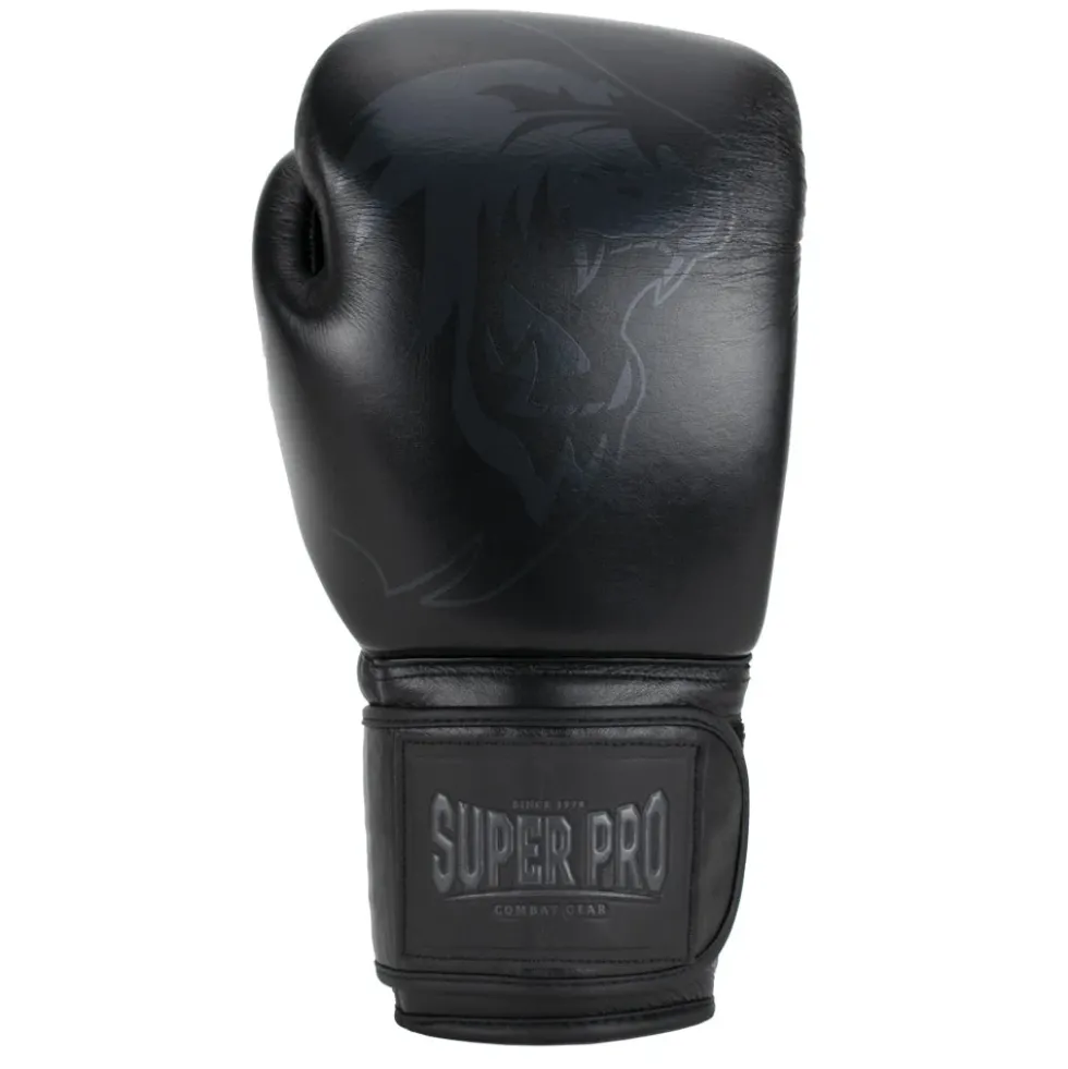 Super Pro Combat Gear Legend Lederen (Kick)Bokshandschoenen - Zwart