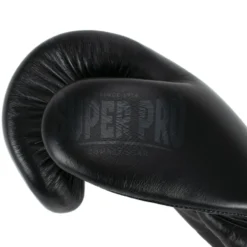 Super Pro Combat Gear Legend Lederen (Kick)Bokshandschoenen - Zwart