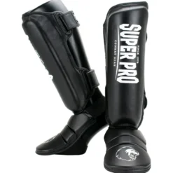 Super Pro Combat Gear Protector Scheenbeschermers - Zwart/Wit