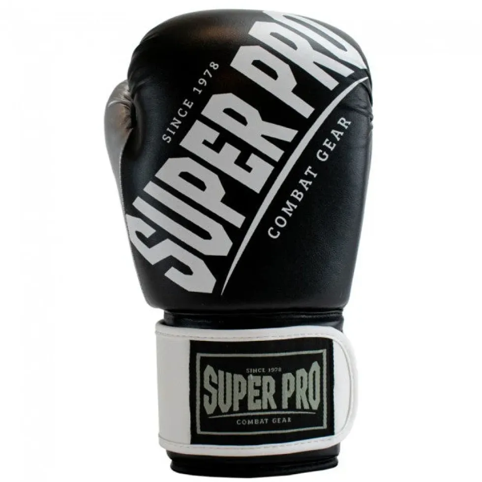 Super Pro Combat Gear Rebel (Kick)Bokshandschoenen - Zwart/Wit
