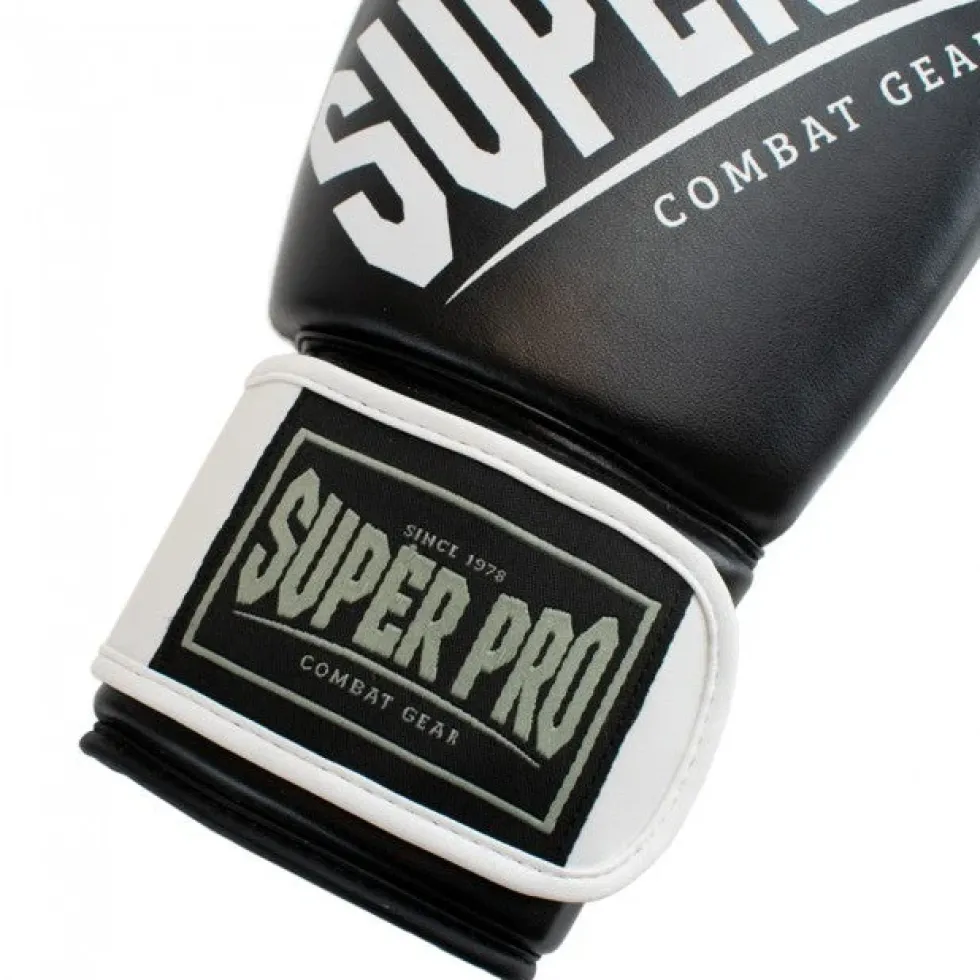 Super Pro Combat Gear Rebel (Kick)Bokshandschoenen - Zwart/Wit