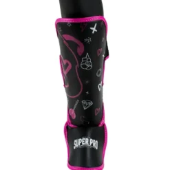 Super Pro Combat Gear Scheenbeschermer Kids Bear - Zwart/Roze