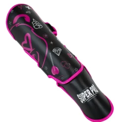 Super Pro Combat Gear Scheenbeschermer Kids Bear - Zwart/Roze