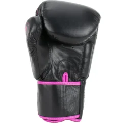 Super Pro Combat Gear Warrior Lederen (Kick)Bokshandschoenen - Zwart/Roze