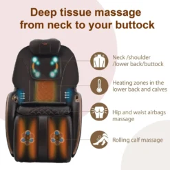 T-Chair TC-296 Elektrische Massagestoel - Bruin