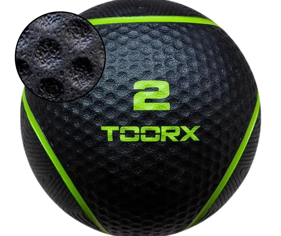 Toorx Fitness Medicine Ball - Zwart/Groen - 2 kg