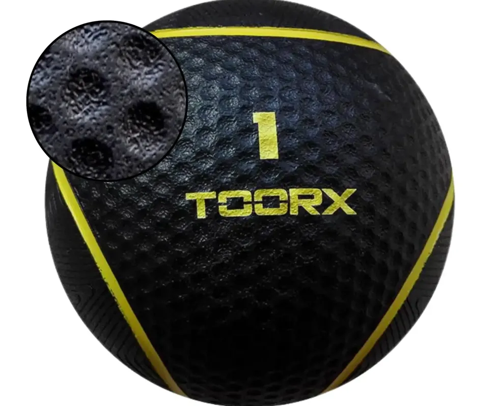 Toorx Fitness Medicine Ball - Zwart/Geel - 1 kg