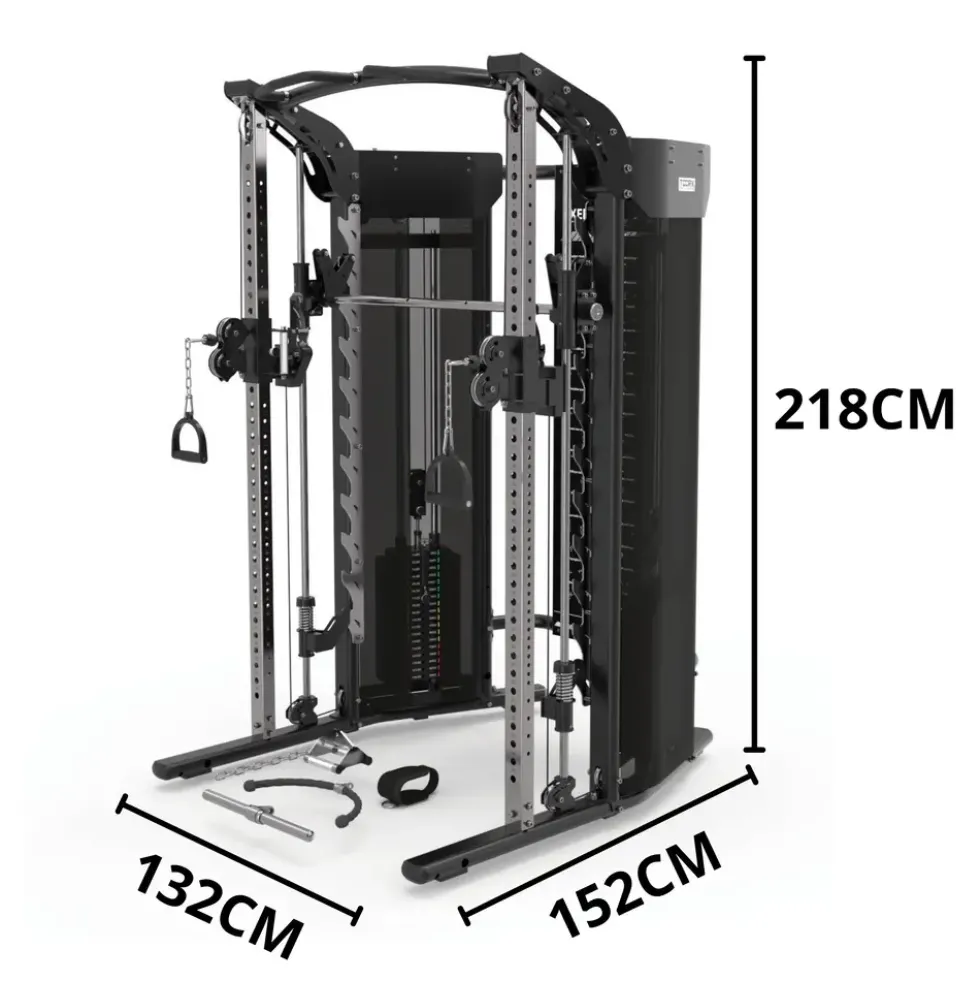 Toorx Professional ASX-7000 3-in-1 Dual Pulley Smith Machine & Rack