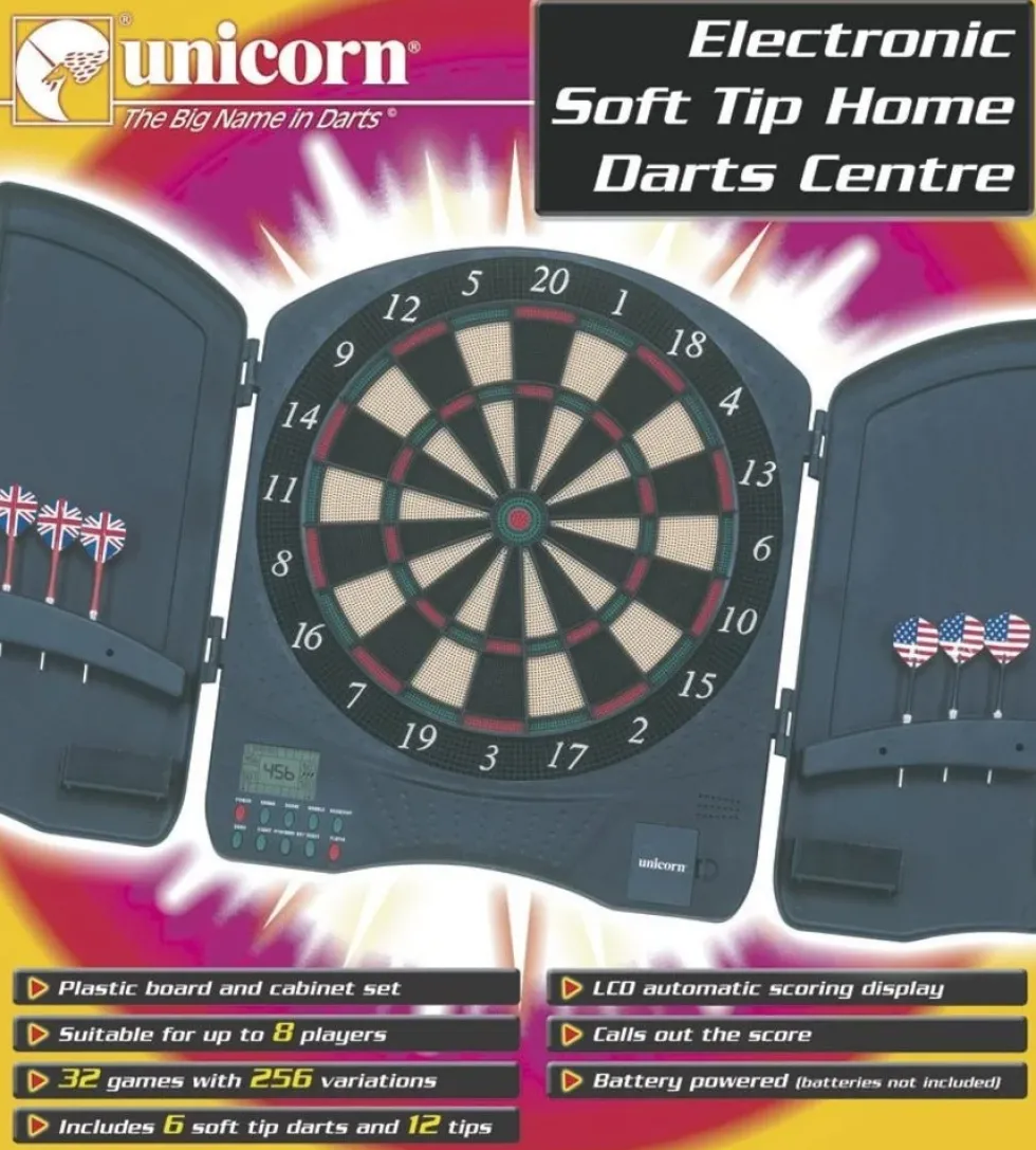 Unicorn Elektronisch Dartbord - 6 darts met 12 Soft Tips