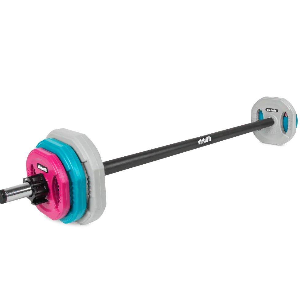 VirtuFit Aerobic Pump Set Pro Rubber - 20 kg - Gekleurd
