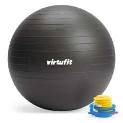 VirtuFit Anti-Burst Fitnessbal Pro - Gymbal - Swiss Ball - met Pomp - Zwart - 55 cm