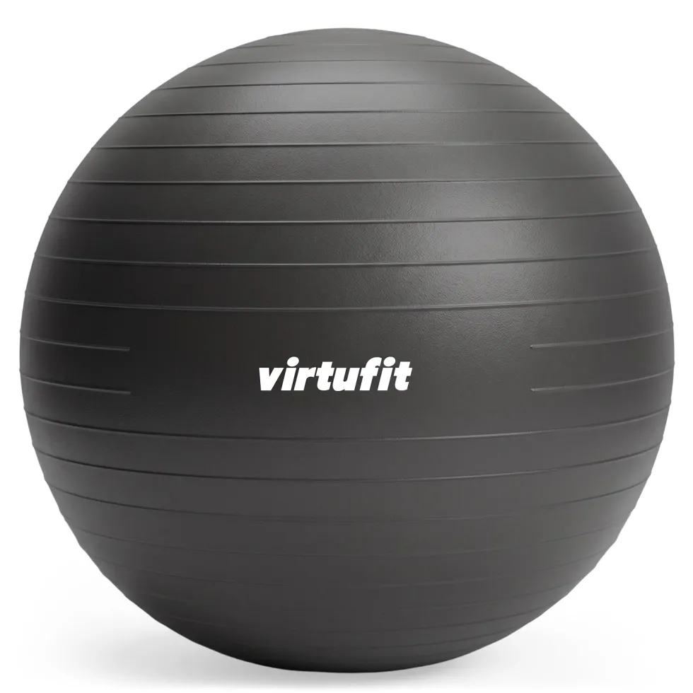 VirtuFit Anti-Burst Fitnessbal Pro - Gymbal - Swiss Ball - met Pomp - Zwart - 75 cm