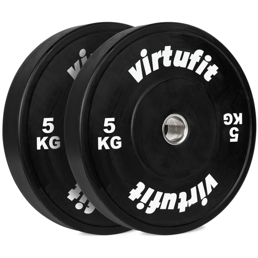 VirtuFit Bumper Plate - Olympische Halterschijf van Rubber - 50 mm - set 2 x 5 kg