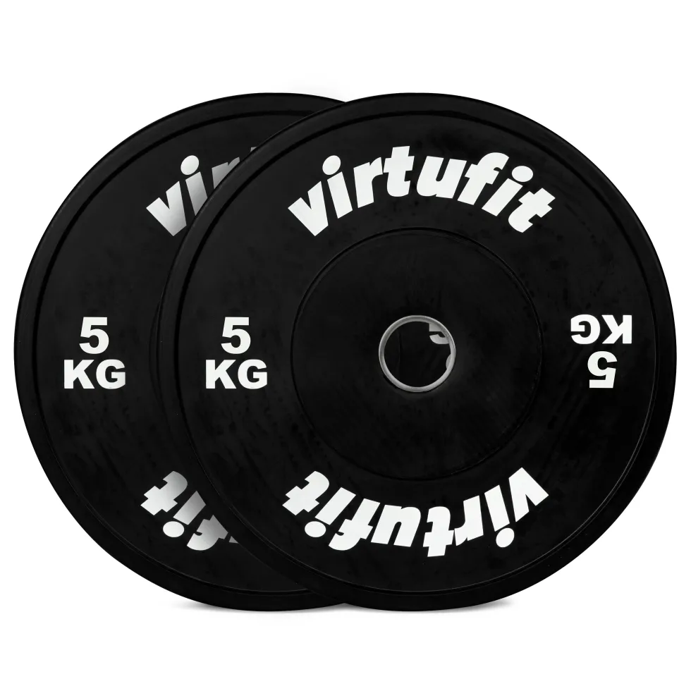 VirtuFit Bumper Plate - Olympische Halterschijf van Rubber - 50 mm - set 2 x 5 kg