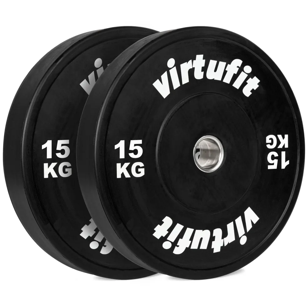 VirtuFit Bumper Plate - Olympische Halterschijf van Rubber - 50 mm - set 2 x 15 kg