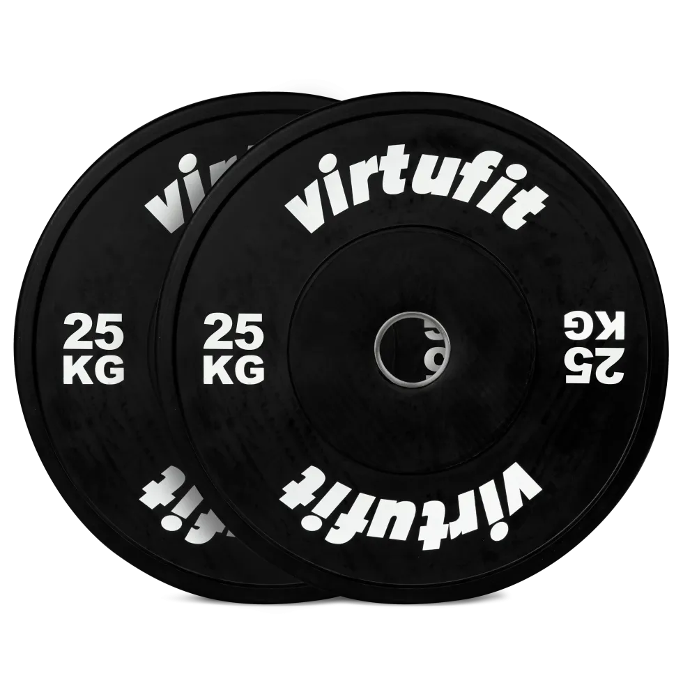 VirtuFit Bumper Plate - Olympische Halterschijf van Rubber - 50 mm - set 2 x 25 kg