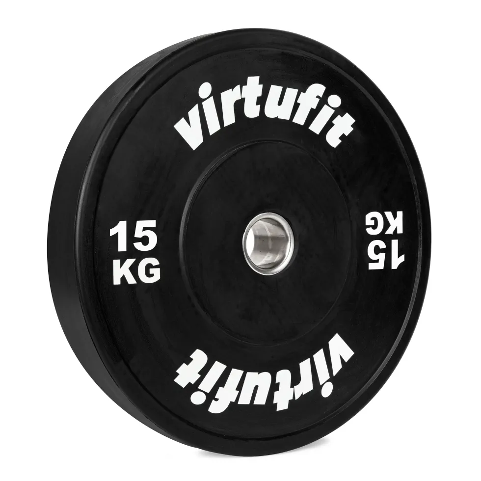 VirtuFit Bumper Plate - Olympische Halterschijf van Rubber - 50 mm - 15 kg