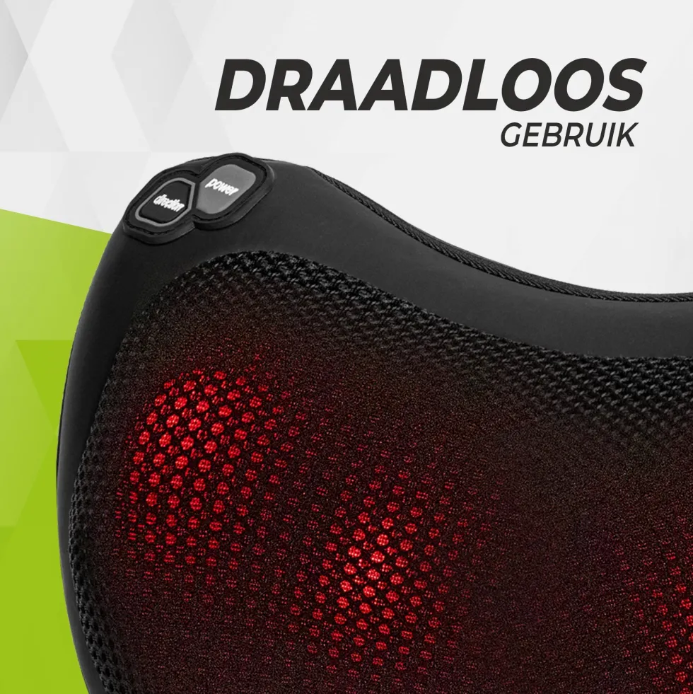 VirtuFit Draadloos Massagekussen Pro - Met Warmtefunctie
