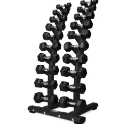 VirtuFit Dumbbellrek staand Deluxe + Hexa Dumbbells 1 t/m 10 kg