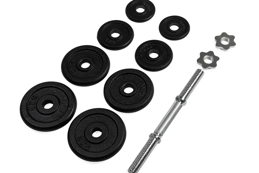 VirtuFit Dumbbellset Pro - Verstelbare Halterset - Gietijzer - 2 x 15 kg