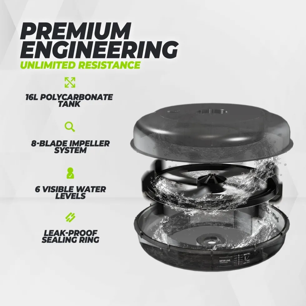 VirtuFit Elite Water Resistance Roeitrainer - Black Edition