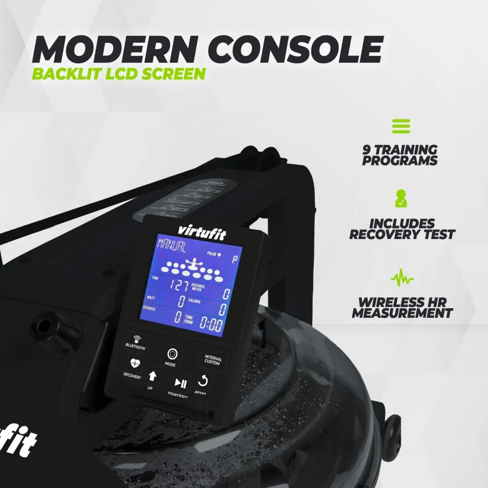 VirtuFit Elite Water Resistance Roeitrainer - Black Edition