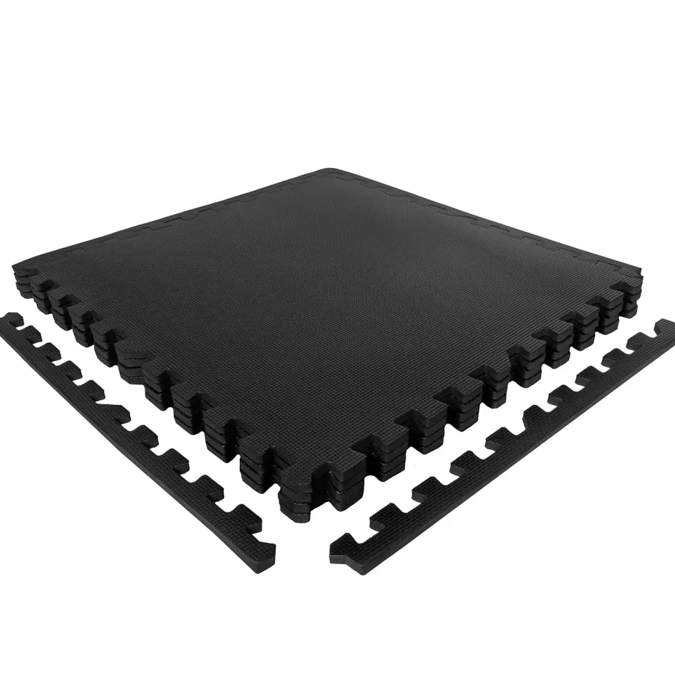 VirtuFit Fitness Puzzelmat - 12-delige Vloermat - 240 x 180 cm - Zwart