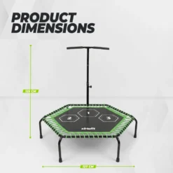 VirtuFit Fitness Trampoline Pro met Handvat - Zwart - 127 cm
