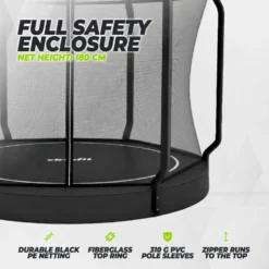 VirtuFit Flatground Trampoline 305 cm Inclusief Veiligheidsnet