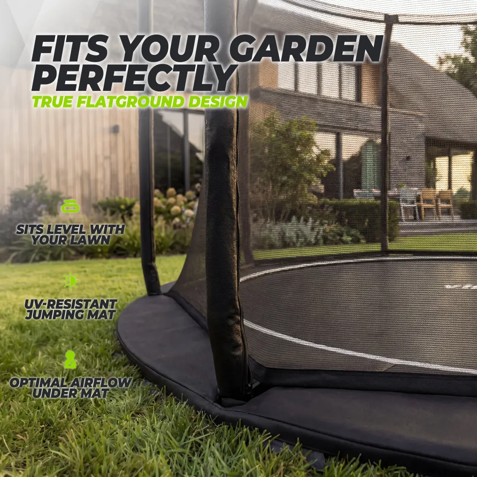 VirtuFit Flatground Trampoline 366 cm - inclusief veiligheidsnet