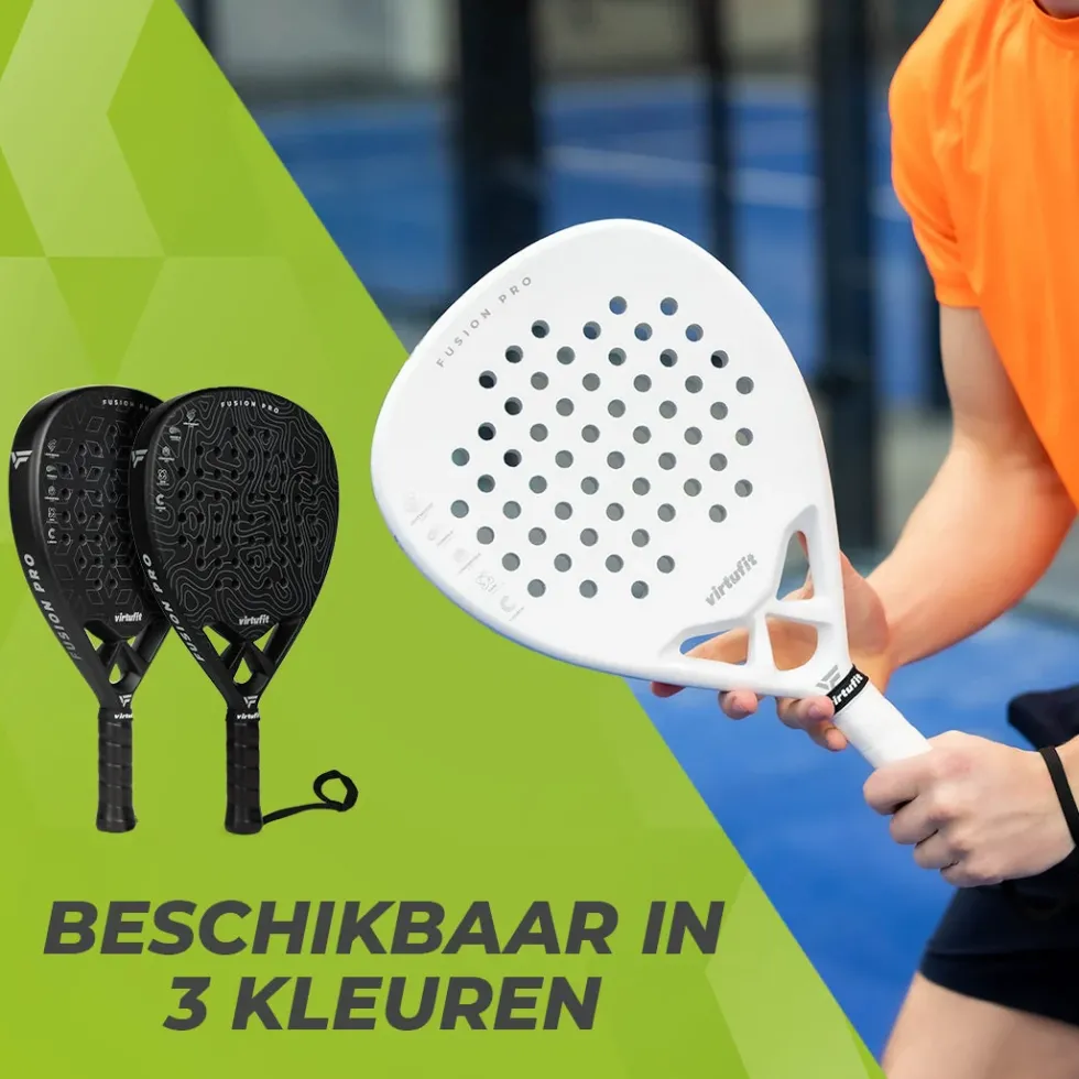 VirtuFit Fusion Pro Padel Racket - Zwart - Grijs