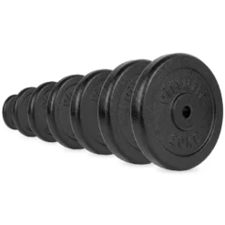 VirtuFit Gietijzeren Halterschijf - Halter gewicht - 30 mm - 0.5 kg - Zwart