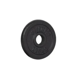 VirtuFit Gietijzeren Halterschijf - Halter gewicht - 30 mm - 1,25 kg - Zwart