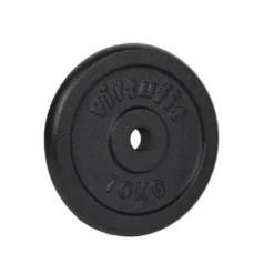 VirtuFit Gietijzeren Halterschijf - Halter gewicht - 30 mm - 10 kg - Zwart