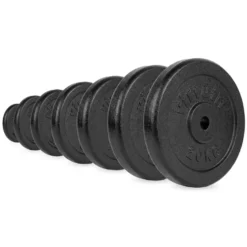 VirtuFit Gietijzeren Halterschijf - Halter gewicht - 30 mm - 10 kg - Zwart
