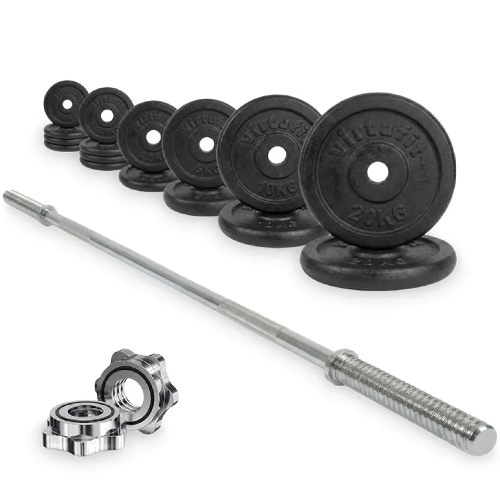 VirtuFit Gietijzeren Halterset - 90 kg