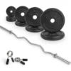 VirtuFit Gietijzeren Halterset - EZ Curlstang - Veerclip - 30 mm - 25 kg