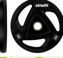VirtuFit Halterschijf Opbergrek + Rubberen Halterschijf - 150 kg