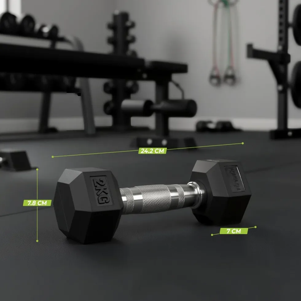 VirtuFit Hexa Dumbbell Pro - 2 kg - Per Stuk