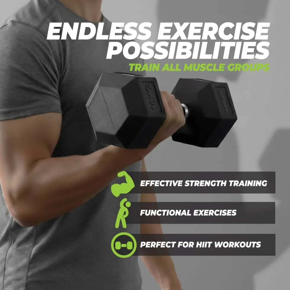VirtuFit Hexa Dumbbell Pro Set - 2 x 32,5 kg
